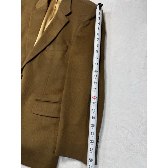HASPEL Mens Blazer Jacket Sport Coat 100% Cashmere Camel Size 44R Satin Lined - Picture 7 of 7